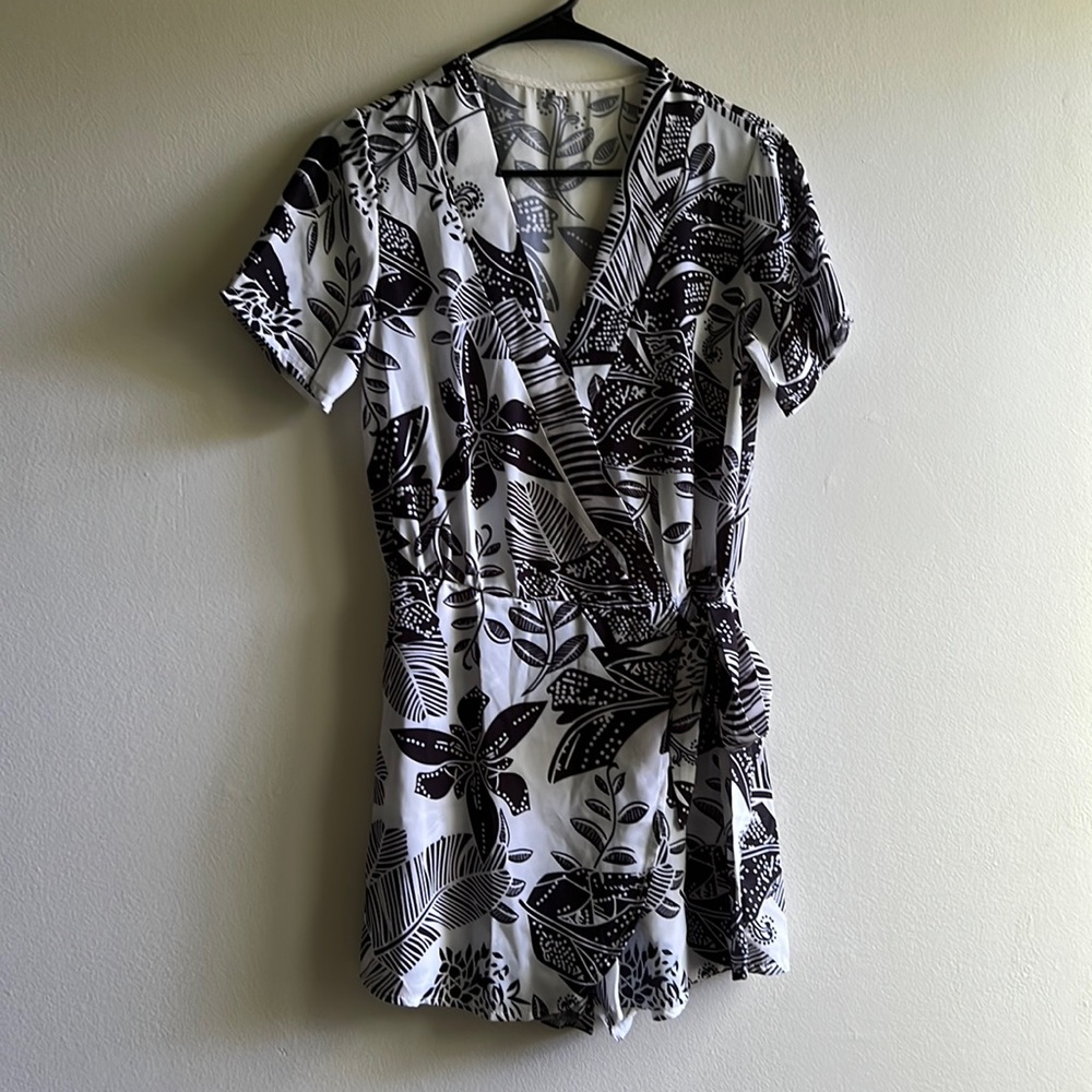 Black and white romper
